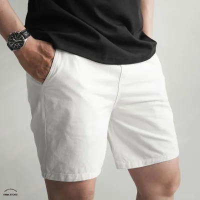 Quần Short Nam Trắng Trơn
