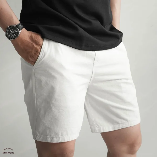 Quần Short Nam Trắng Trơn