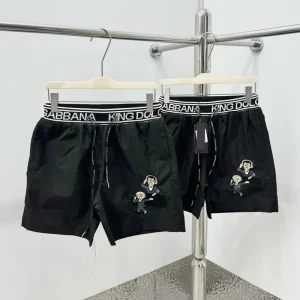 Quần Short Gió Nam DG Đen Logo Docle Gabbana Lót Lưới Bên Trong Cho Các Boy Phố Đi Chơi Đi Biển Hot 2025